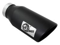 aFe - aFe Power MACH Force-Xp 4in In x 6in Out x 15in L Driver Side Clamp-On 4in 409 SS Exhaust Tip-Black - Image 1