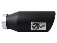 aFe - aFe Power MACH Force-Xp 4in In x 6in Out x 15in L Driver Side Clamp-On 4in 409 SS Exhaust Tip-Black - Image 4