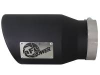 aFe - aFe MACHForce XP 5in 304 Stainless Steel Exhaust Tip 5 In x 7 Out x 12L in Bolt On Right - Black - Image 2