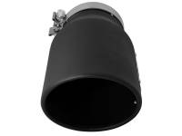 aFe - aFe MACHForce XP 5in 304 Stainless Steel Exhaust Tip 5 In x 7 Out x 12L in Bolt On Right - Black - Image 5