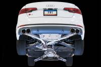 AWE Tuning - AWE Tuning Audi B9 S4 Track Edition Exhaust - Non-Resonated (Silver 102mm Tips) - Image 3