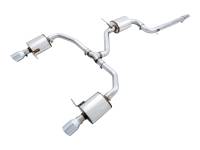 AWE Tuning - AWE Tuning 18-21 Volkswagen Jetta GLI Mk7 Touring Exhaust - Chrome Silver Tips (Fits High-Flow DP) - Image 1