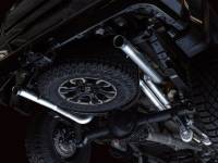 AWE Tuning - AWE Tuning 22-23 GMC Sierra 1500 AT4X 6.2L 0FG Catback Split Dual (Flat Bumper) - Bashguard(No Tips) - Image 9