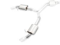 AWE Tuning - AWE Tuning Audi B9 A4 Touring Edition Exhaust Dual Outlet - Chrome Silver Tips (Includes DP) - Image 2