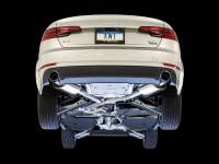 AWE Tuning - AWE Tuning Audi B9 A4 Touring Edition Exhaust Dual Outlet - Chrome Silver Tips (Includes DP) - Image 6