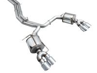 AWE Tuning - AWE Tuning 19-23 Audi C8 S6/S7 2.9T V6 AWD Touring Edition Exhaust - Chrome Silver Tips - Image 2