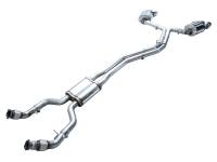 AWE Tuning - AWE Tuning 19-23 Audi C8 S6/S7 2.9T V6 AWD Touring Edition Exhaust - Chrome Silver Tips - Image 4