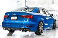 AWE Tuning - AWE Tuning Audi 8V S3 Track Edition Exhaust w/Chrome Silver Tips 102mm - Image 4