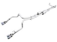 AWE Tuning - AWE Tuning 22-23 GMC Sierra 1500 AT4X 6.2L 0FG Catback Split Dual (Flat Bumper) - Chrome Silver Tips - Image 1