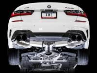 AWE Tuning - AWE Tuning 2019+ BMW M340i (G20) Non-Resonated Touring Edition Exhaust - Quad Diamond Black Tips - Image 7