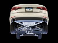 AWE Tuning - AWE Tuning Audi B9 A4 Track Edition Exhaust Dual Outlet - Chrome Silver Tips (Includes DP) - Image 3