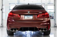 AWE Tuning - AWE Tuning 18-19 BMW M5 (F90) 4.4T AWD Axle-back Exhaust - Track Edition (Chrome Silver Tips) - Image 4