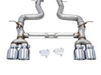 AWE Tuning - AWE Tuning BMW F8X M3/M4 Track Edition Catback Exhaust - Chrome Silver Tips - Image 3