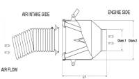 BMC Universal Direct Intake Air System Induction Kit 85mm Diameter (Displacement Over 1600cc) - ADDIA85-150