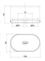 BMC Twin Air Carburetor Filter - 61mm x 2 ID / 74mm H - FM2922