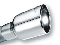 Borla - Borla Universal Polished Tip Single Oval Rolled Angle-Cut w/Clamp (inlet 2 1/2in. Outlet 4 1/4 x 3 1 - Image 2