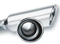 Borla - Borla 2.25in Inlet 4in Round Rolled Angle Cut Resonated x 13in Long Exhaust Tip - Image 2