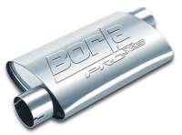 Borla - Borla Universal Pro-XS Oval 2in Inlet/Outlet Offset/Offset Notched Muffler - Image 1