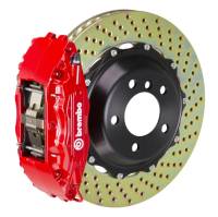 Brembo 98-02 Camaro/98-02 Firebird Front GT BBK 4 Piston Cast 2pc 332x32 2pc Rotor Drilled-Red - 121.7005A2