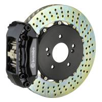 Brembo 04-05 Civic Si Hatchback Fr GT BBK 4Pis Cast 2pc 328x28 2pc Rotor Drilled-Black - 1A1.6022A1