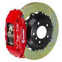 Brembo 93-98 Supra Front GT BBK 4 Piston Cast 2pc 332x32 2pc Rotor Slotted Type-1-Red - 1B2.7002A2