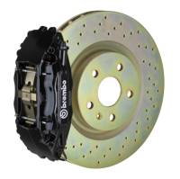 Brembo 05-13 Corvette Front GT BBK 4 Piston Cast 2pc 355x32 1pc Rotor Drilled-Black - 1H4.8002A1