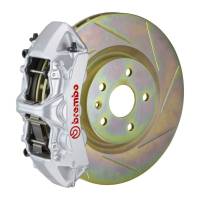 Brembo 05-14 Mustang GT Excl non-ABS Equipped Fr GT BBK 6Pist Cast 355x32 1pc Rtr Slot Type1-Silver - 1M5.8001A3