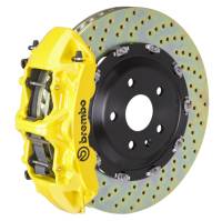 Brembo 05-13 Corvette Front GT BBK 6 Piston Cast 365x34 2pc Rotor Drilled- Yellow - 1N1.8501A5