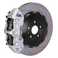 Brembo 03-07 Cayenne/S/Turbo Fr GT BBK 6Pis Cast 405x34 2pc Rotor Slotted Type1-Silver - 1N2.9501A3