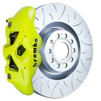 Brembo 07-15 TT 2.0T/3.2L/09-15 TTS Fr GT BBK 4Pist Cast 345x30 1pc Rotor Slot Type3- Fluo. Yellow - 1S5.8001A7