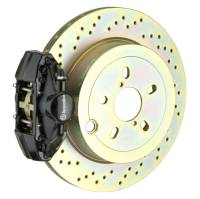 Brembo 08-14 WRX/10-14 Legacy 2.5i Rear GT BBK 2 Piston Cast 2pc 316 x20 1pc Rotor Drilled-Black - 2E4.5002A1