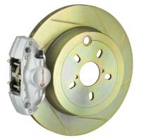 Brembo 02-07 Impreza/WRX Rear GT BBK 2 Piston Cast 2pc 316 x20 1pc Rotor Slotted Type1-Silver - 2E5.5001A3