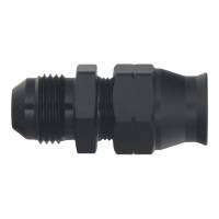 DeatschWerks - DeatschWerks 8AN Male Flare to 1/2in Hardline Compression Adapter - Anodized Matte Black - Image 2