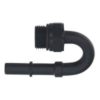 DeatschWerks - DeatschWerks 8AN ORB Male to 3/8in Male EFI Quick Connect Adapter 180-Degree - Anodized Matte Black - Image 2