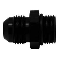 DeatschWerks 8AN ORB Male to 8AN Male Flare Adapter (Incl O-Ring) - Anodized Matte Black