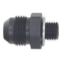 DeatschWerks - DeatschWerks 8AN Male Flare to M12 X 1.5 Male Metric Adapter (Incl Washer) - Anodized Matte Black - Image 2