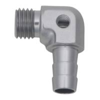 DeatschWerks - DeatschWerks Metric M12 to 3/8in Hose Barb 90-Degree Fitting w/ Venturi Port - Anodized DW Titanium - Image 2