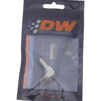 DeatschWerks - DeatschWerks Metric M12 to 3/8in Hose Barb 90-Degree Fitting w/ Venturi Port - Anodized DW Titanium - Image 3