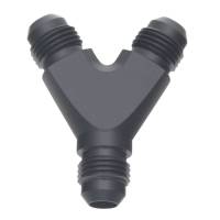 DeatschWerks - DeatschWerks 6AN Male Flare to 6AN Male Flare to 6AN Male Flare Y Fitting - Anodized Matte Black - Image 2