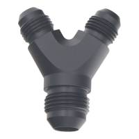 DeatschWerks - DeatschWerks 6AN Male Flare to 6AN Male Flare to 8AN Male Flare Y Fitting - Anodized Matte Black - Image 2