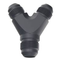 DeatschWerks - DeatschWerks 8AN Male Flare to 8AN Male Flare to 10AN Male Flare Y Fitting - Anodized Matte Black - Image 2