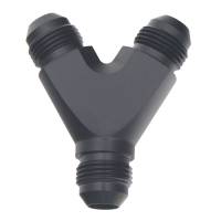 DeatschWerks - DeatschWerks 8AN Male Flare to 8AN Male Flare to 8AN Male Flare Y Fitting - Anodized Matte Black - Image 2