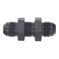 DeatschWerks - DeatschWerks 8AN Male Flare to 8AN Male Flare Bulkhead Adapter (Incl Nut) - Anodized Matte Black - Image 2