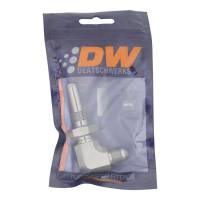 DeatschWerks - DeatschWerks 6AN Male Flare to 90-Degree 3/8in Single Hose Barb - Anodized DW Titanium - Image 2