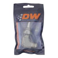 DeatschWerks - DeatschWerks 8AN Male Flare to 90-Degree 3/8in Single Hose Barb - Anodized DW Titanium - Image 2