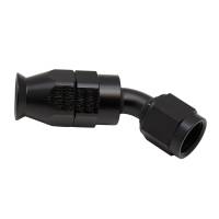 DeatschWerks 6AN Female Swivel 45-Degree Hose End PTFE (Incl 1 Olive Insert) - Anodized Matte Black