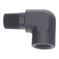 DeatschWerks - DeatschWerks 90-Degree 1/8in NPT Male to Female 1/8in NPT - Anodized Matte Black - Image 2