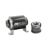 DeatschWerks - DeatschWerks Stainless Steel 8AN 40 Micron Universal Inline Fuel Filter Housing Kit (70mm) - Image 2