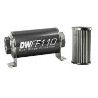 DeatschWerks - DeatschWerks Stainless Steel 10AN 10 Micron Universal Inline Fuel Filter Housing Kit (110mm) - Image 3