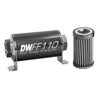 DeatschWerks - DeatschWerks Stainless Steel 8AN 40 Micron Universal Inline Fuel Filter Housing Kit (110mm) - Image 2